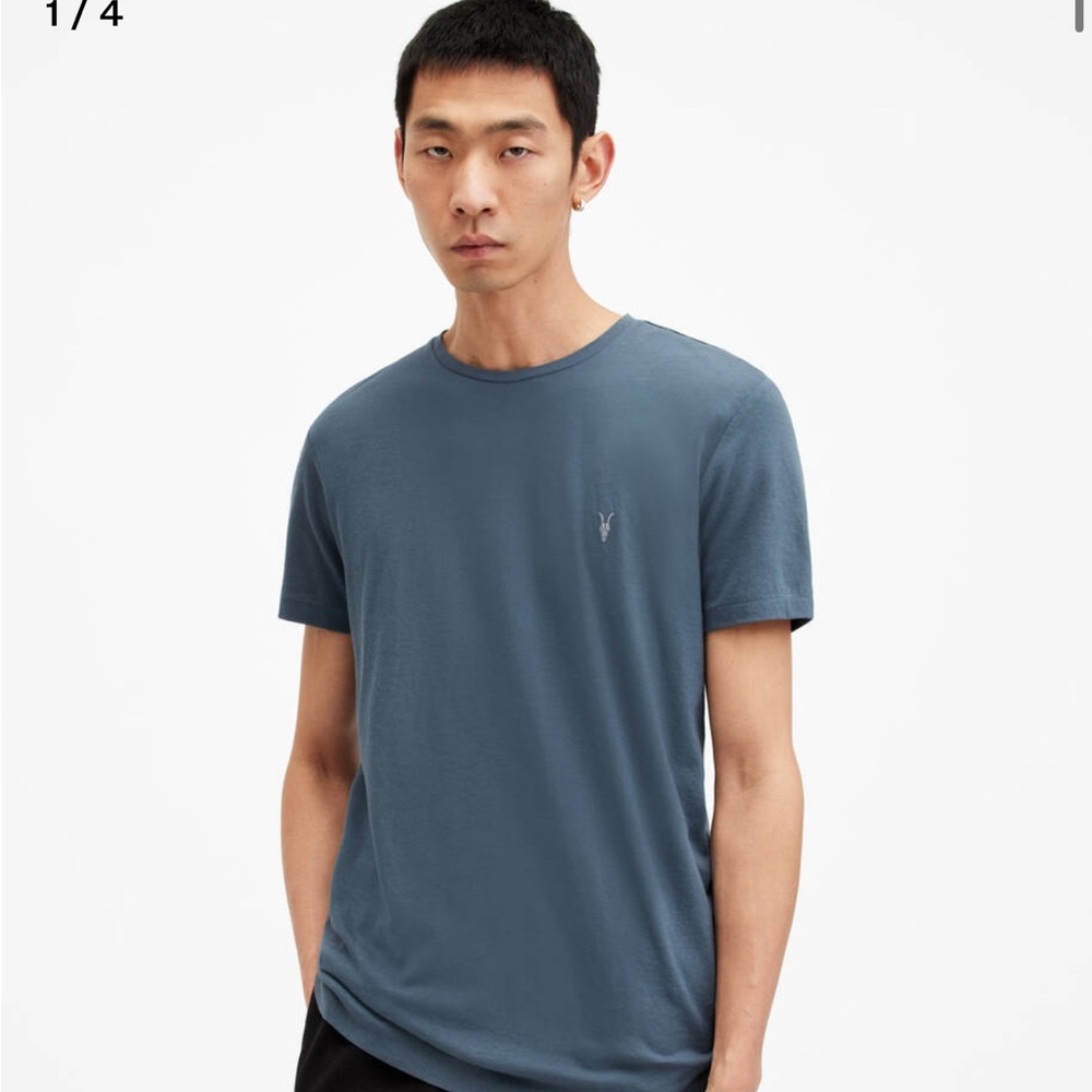 All Saints Tonic Crewneck Slim Ram Skull tee
